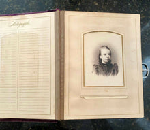 Load image into Gallery viewer, 48A Big & Heavy Our Friends Antique Velvet Photo Album Long Hair Letter Sideshow