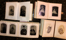 Load image into Gallery viewer, FOUR civil war & later albums 168 total antique photos tintypes cdvs (SA6)