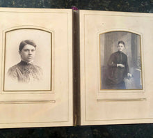 Load image into Gallery viewer, 48A Big & Heavy Our Friends Antique Velvet Photo Album Long Hair Letter Sideshow