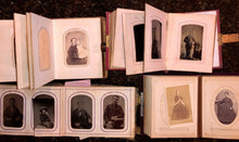Load image into Gallery viewer, FOUR civil war & later albums 168 total antique photos tintypes cdvs (SA6)