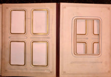 Load image into Gallery viewer, Substantial Antique Photo Album, Pebbled Leather - Empty - Can hold 132 CDVs & Cabinet Cards