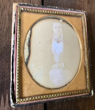 Load image into Gallery viewer, 1/6 Daguerreotype Handsome Boy Holding Dag Case, Longish Hair, Sealed, Tinted
