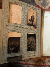 Load image into Gallery viewer, Antique Album 31 Photos Cabinet Cards Tintypes CDVs Girl Holding Doll - Indiana