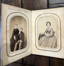 Load image into Gallery viewer, 1860s Photo Album ID'd Ohio Infantry, Civil War Soldier & Wife, Willis, Peetrey