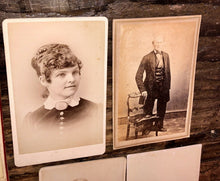 Load image into Gallery viewer, 1800s / antique cabinet card CDV and tintype photo lot 1860s and later
