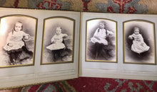 Load image into Gallery viewer, LARGE Antique Leather Album 46 Photos Cabinet Cards CDVs Tintype New York Widow