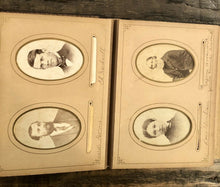 Load image into Gallery viewer, Nice Leather Album Many ID'd People Iowa Minnesota New York CDV Cabinet Photos