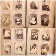 Load image into Gallery viewer, HQ 1860s Photo Album 104 CDVS Tintypes Dogs Hidden Mother Civil War Soldier Many ID