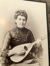 Load image into Gallery viewer, Lady Mandolin Player, Possible Composer - Washington DC Photographer 1880s Photo