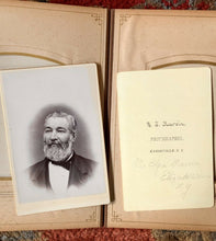 Load image into Gallery viewer, Antique Leather Album 20 Cabinet Card Photos All Identified