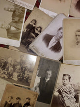 Load image into Gallery viewer, ALL ID'D People - Lot of 34 Antique Cabinet Card Photos / Genealogy Interest