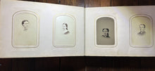 Load image into Gallery viewer, Nice Leather & Brass 1860s Photo Album w' Civil War Soldier & Tax Stamps Boston
