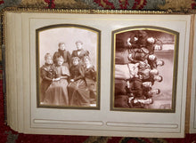 Load image into Gallery viewer, LARGE Antique Leather Album 46 Photos Cabinet Cards CDVs Tintype New York Widow