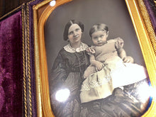 Load image into Gallery viewer, 1/4 Daguerreotype Woman & Daughter by Gurney New York