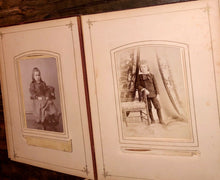 Load image into Gallery viewer, Victorian Sewn Flower Cover Album 1860s CDV Tintype Cabinet Card