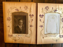 Load image into Gallery viewer, Victorian Album with Photos - Beautiful Rare Photographic Cover + Many ID'd Ppl