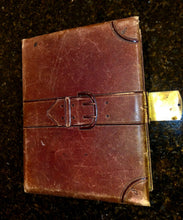 Load image into Gallery viewer, Substantial Antique Photo Album, Pebbled Leather - Empty - Can hold 132 CDVs & Cabinet Cards