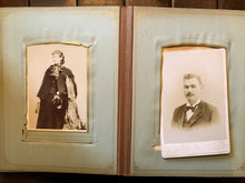Load image into Gallery viewer, Antique photo album mourning widow Cabinet Cards tintype CDV