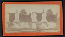 Load image into Gallery viewer, Antique Stereoview Photo Tombstone Graveyard Pennsylvania 1870s