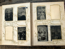 Load image into Gallery viewer, Celluloid Victorian Photo Album + Old Photos including Tintypes