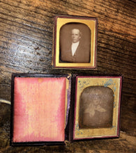 Load image into Gallery viewer, Lot Of Two Daguerreotype Photo 1840s, 1850s 1/4 Painting + Sealed 1/6 Man