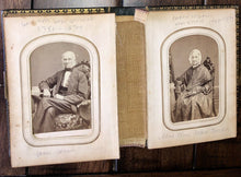 Load image into Gallery viewer, 1860s Washington PA Photo Album w CDVs & Tintypes Some ID's Civil War Tax Stamps