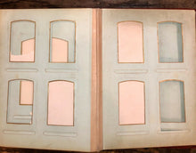 Load image into Gallery viewer, Antique Velvet 1800s Gold Trimmed Brass Clasp Cabinet & CDV Photo Album