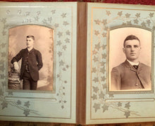 Load image into Gallery viewer, Antique Album 31 Photos Cabinet Cards Tintypes CDVs Girl Holding Doll - Indiana