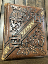 Load image into Gallery viewer, Leather Photograph Album + Victorian Era CDV & Cabinet Photos Antique 1800s