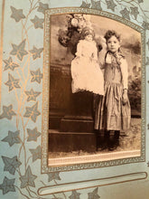 Load image into Gallery viewer, Antique Album 31 Photos Cabinet Cards Tintypes CDVs Girl Holding Doll - Indiana