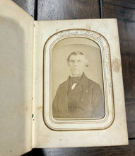 Load image into Gallery viewer, 1860s Photo Album ID'd Ohio Infantry, Civil War Soldier & Wife, Willis, Peetrey