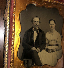 Load image into Gallery viewer, 1850s Ambrotype Photo Nice Looking Young Couple Wedding Portrait?