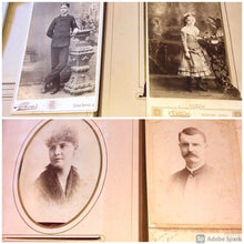 Load image into Gallery viewer, Antique Photo Album Civil War Era IOWA Philadelphia New York Tax Stamps IDs 1800s
