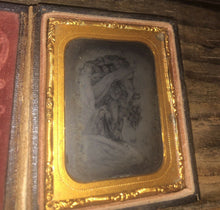 Load image into Gallery viewer, 1800s 1/9 Ambrotype Unusual Photo Nude Women Formed Into Mans Head - Rare