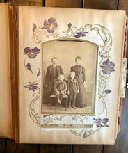 Load image into Gallery viewer, Victorian Album with Photos - Beautiful Rare Photographic Cover + Many ID'd Ppl