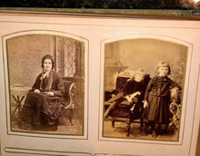 Load image into Gallery viewer, antique Victorian album cabinet cards cdvs tintype mourning / memorial widow 62A