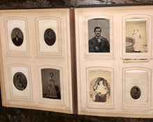 Load image into Gallery viewer, Big Leather Album 101 Antique Photos New York Pennsylvania 1860s 1870s 1880s IDs
