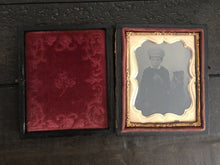 Load image into Gallery viewer, Little Boy in Cap Holding His Dog on Leash, 1/9 Ambrotype