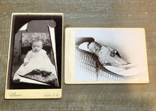Load image into Gallery viewer, Post Mortem & Memorial Photo Set - Same Child or Siblings New Hampshire 1890s