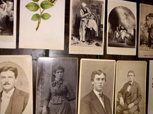 Load image into Gallery viewer, Lot Of 13 CDV Photos 1860s 1870s Hand Tinted Flowers Floral Wreath Art Filler