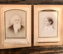 Load image into Gallery viewer, Nice Leather Album Many ID'd People Iowa Minnesota New York CDV Cabinet Photos