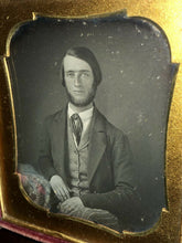 Load image into Gallery viewer, 1/6 Daguerreotype Handsome Man with Beard, Tinted, Sealed