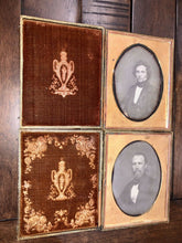 Load image into Gallery viewer, TWO Half Plate M.A. ROOT Daguerreotypes, Handsome Men, Brothers, pr Same Sitting