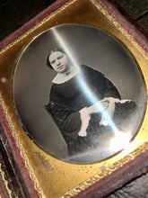 Load image into Gallery viewer, three 1/6 daguerreotypes of pretty women, one tinted