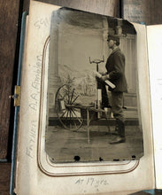 Load image into Gallery viewer, Occupational Tintype Photo Engineer & Inventor & Odometer Rare Antique 1800s