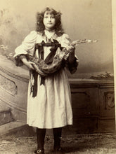 Load image into Gallery viewer, Victorian Snakecharmer Holding a Large Snake Antique Sideshow Photo Framed