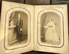 Load image into Gallery viewer, 1860s Photo Album ID'd Ohio Infantry, Civil War Soldier & Wife, Willis, Peetrey