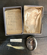 Load image into Gallery viewer, Daguerreotype Pin Brooch, Lock of Hair of Identified Man / Memorial Jewelry