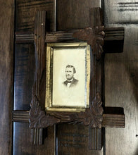 Load image into Gallery viewer, Civil War General Grant CDV Photo Antique Adirondack Wood Wall Picture Frame