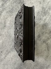 Load image into Gallery viewer, antique tintype photo girl wearing big hat in thermoplastic case 1/9 plate